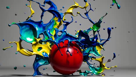 explosión de líquido de colores