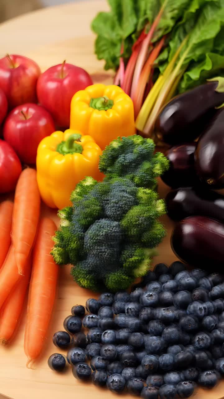 Frutta e verdura fresca biologica 4K.