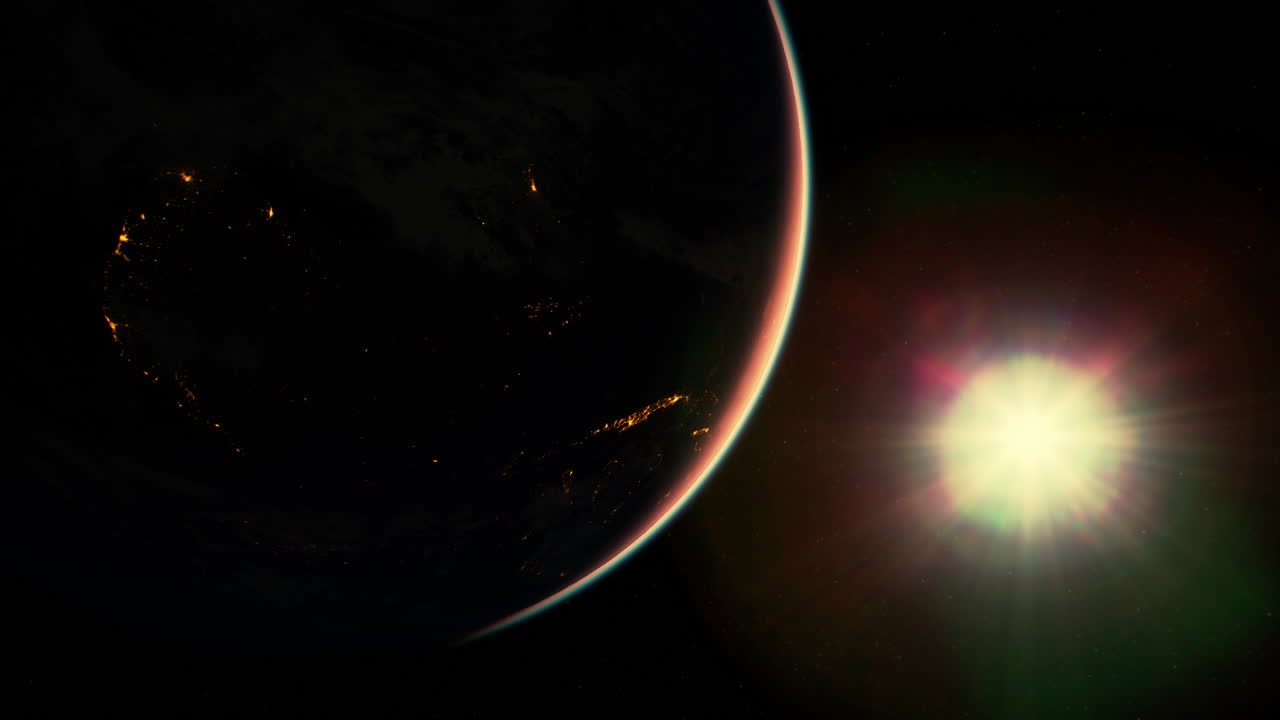 지구 행성 의 지구 표면 이 현실적 인 것 을 보여 주는 우주 에서의 지구 표면