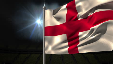 england national flag waving on flagpole