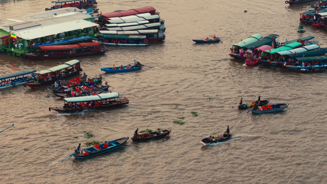Floating Market River Scene