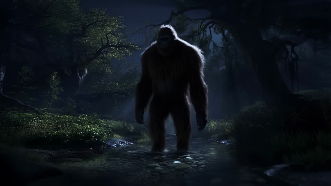 Bigfoot i skogen