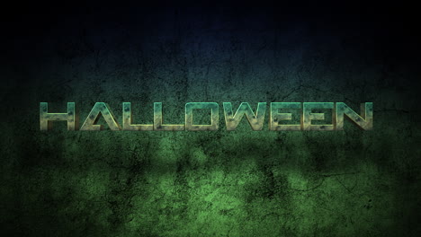 Halloween-Auf-Dunkelgrüner-Grunge-Wand