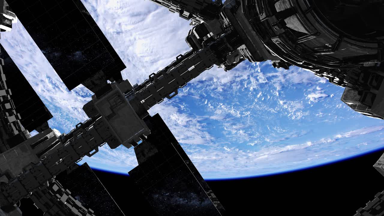 estación espacial internacional en el espacio exterior sobre el planeta tierra