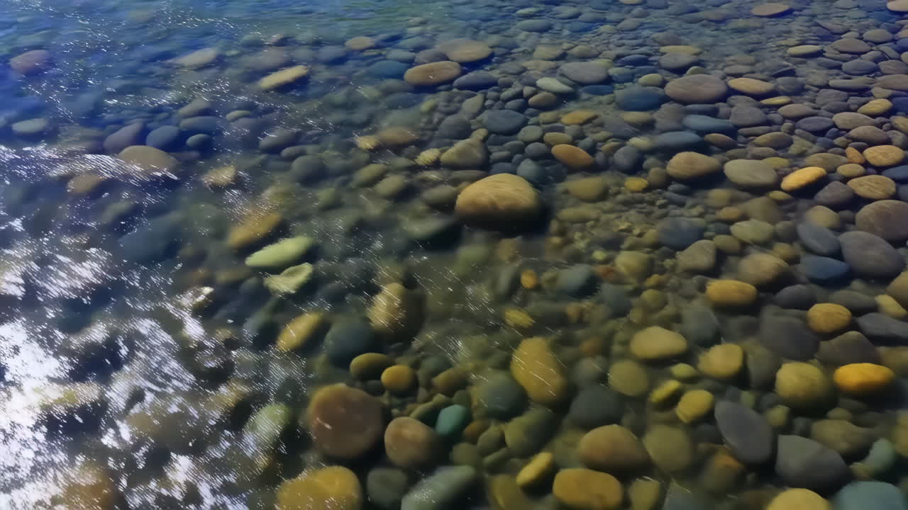 Acqua limpida che scorre sulle rocce