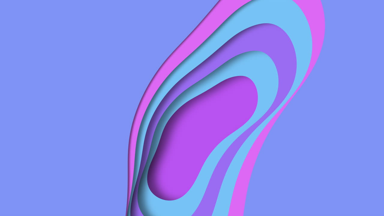 파란 종이 절단 파동 패턴 그래디엔트