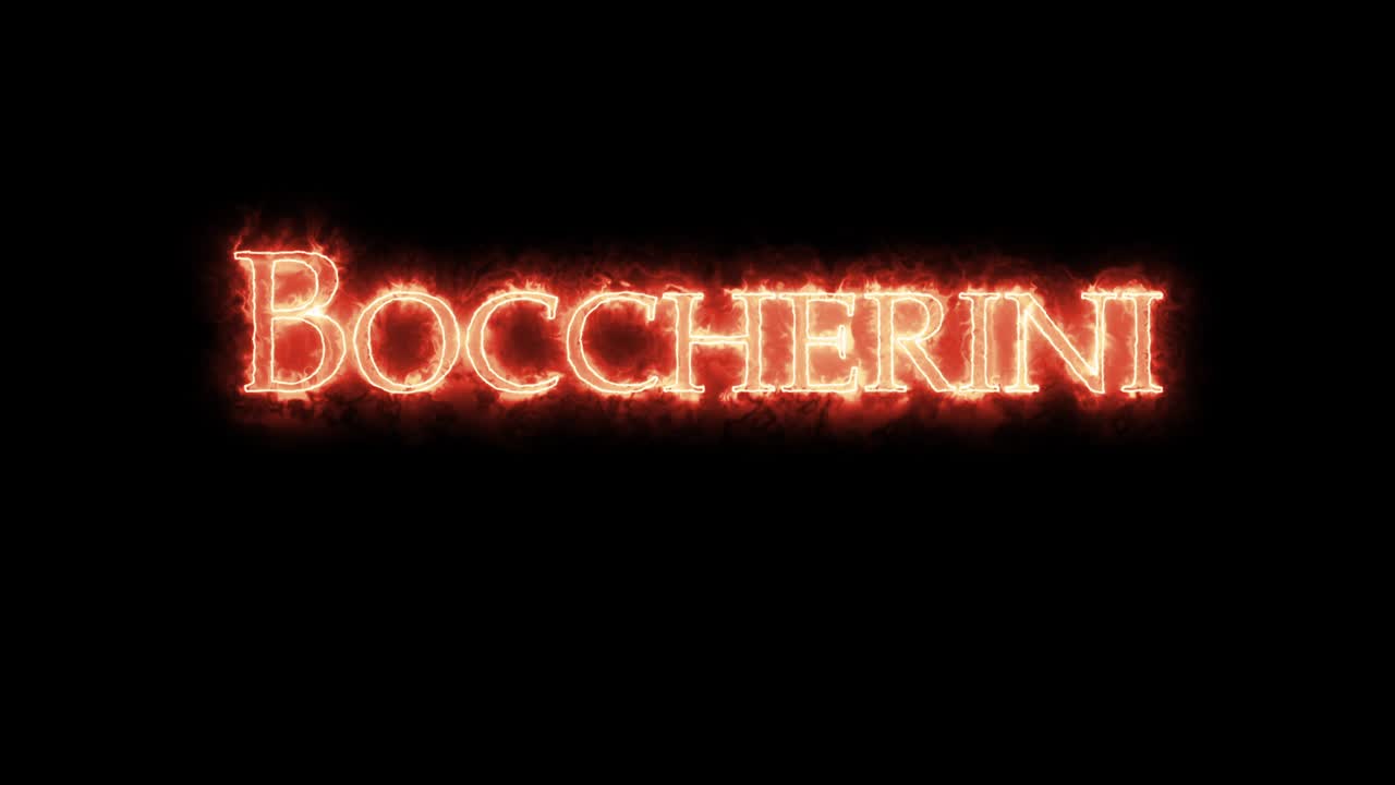 boccherini escrito con fuego. bucle