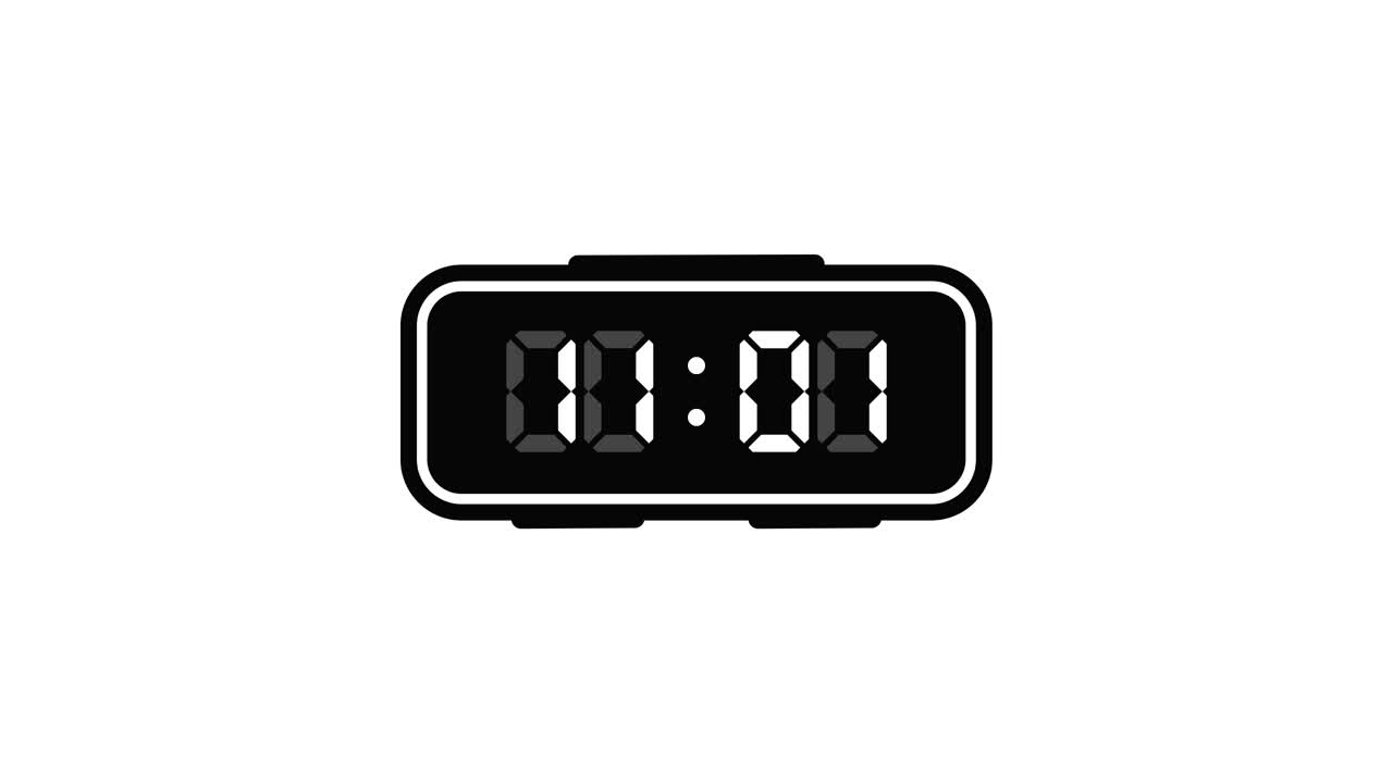 Digital Clock Displaying Various Times