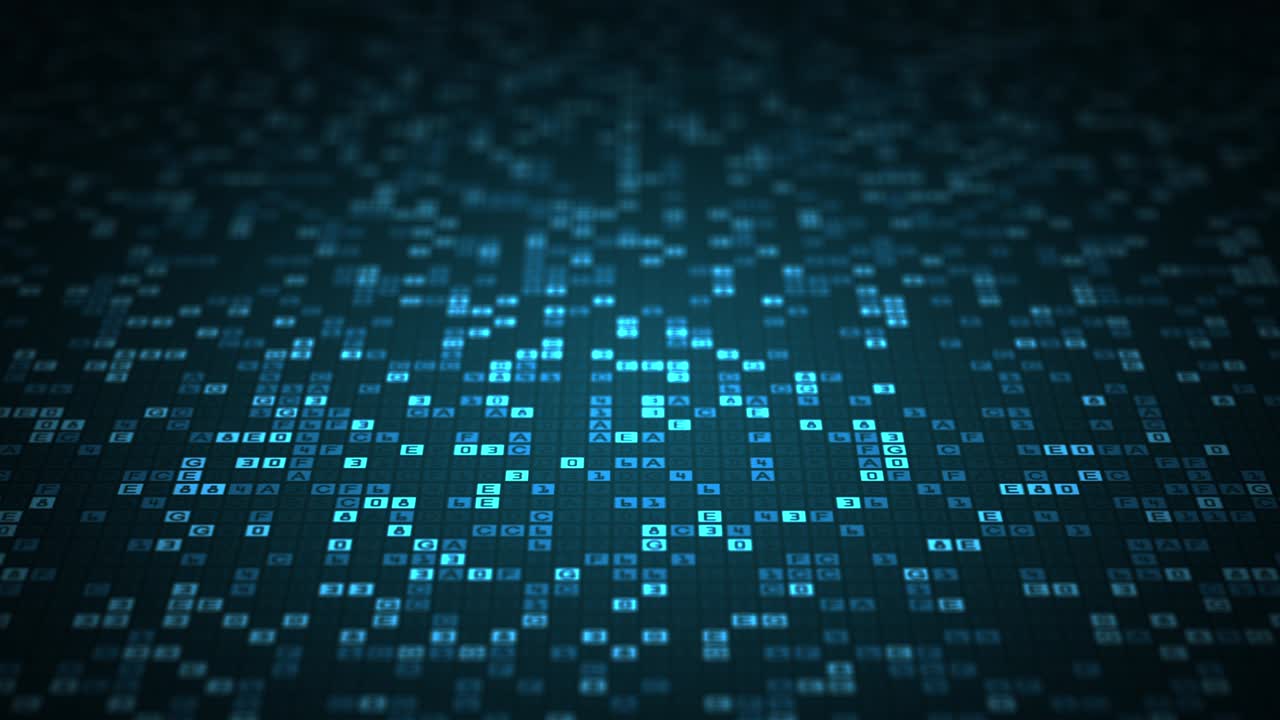 Abstract technology big data digital code futuristic background concept.