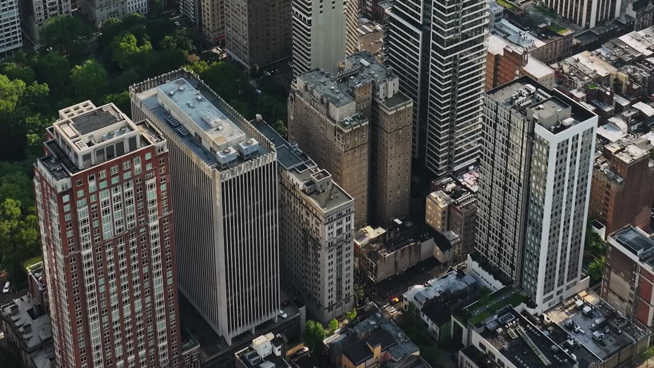 Sky view of Philadelphia showcasing urban landscape and green spaces