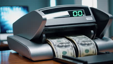 geld tellen met een rekeningteller