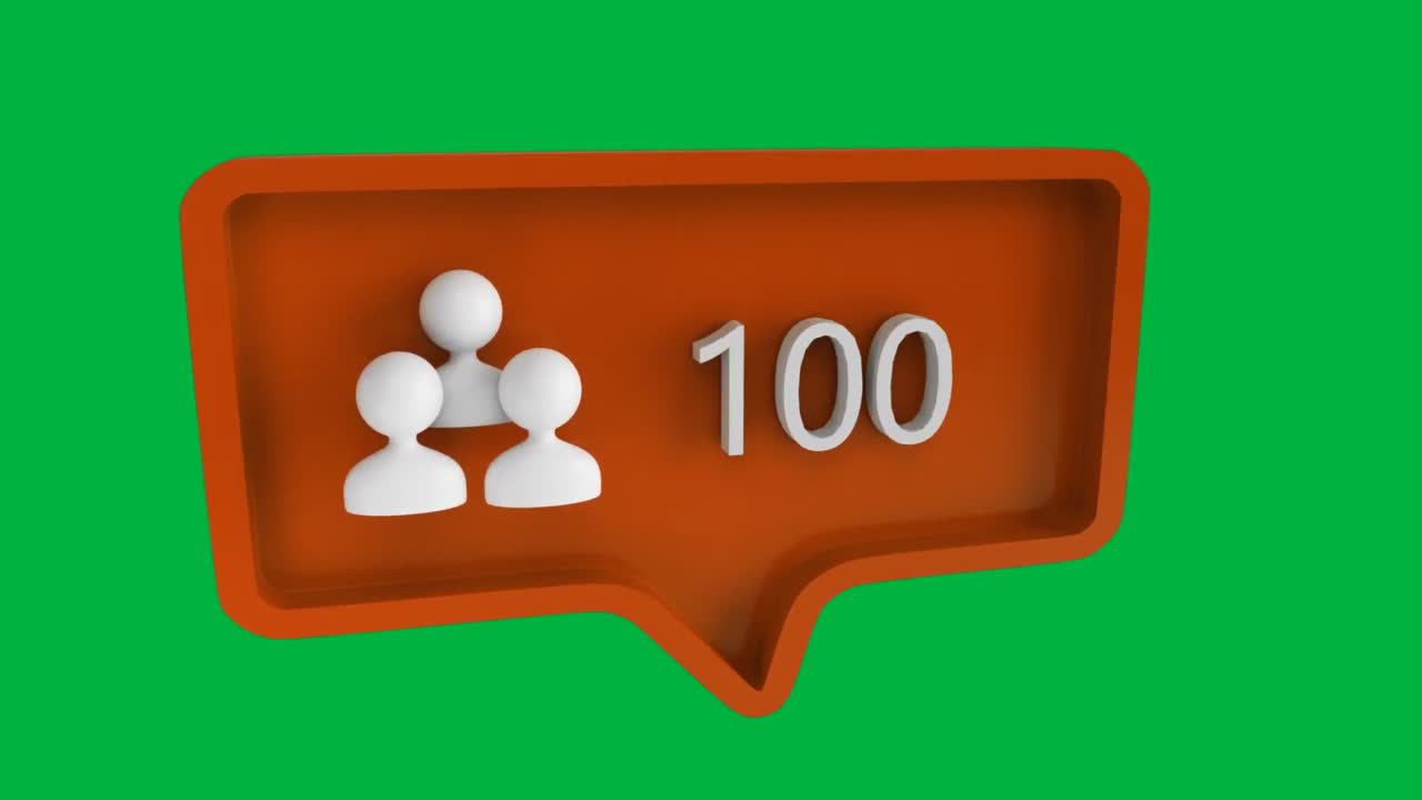 icono de suscripción con un número creciente en las redes sociales