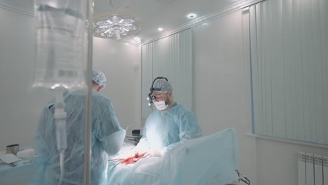 surgical procedure in an operating room