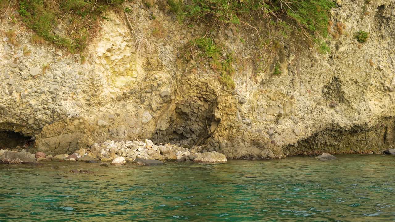 gente nadando en agua limpia y verde a cámara lenta 4k
