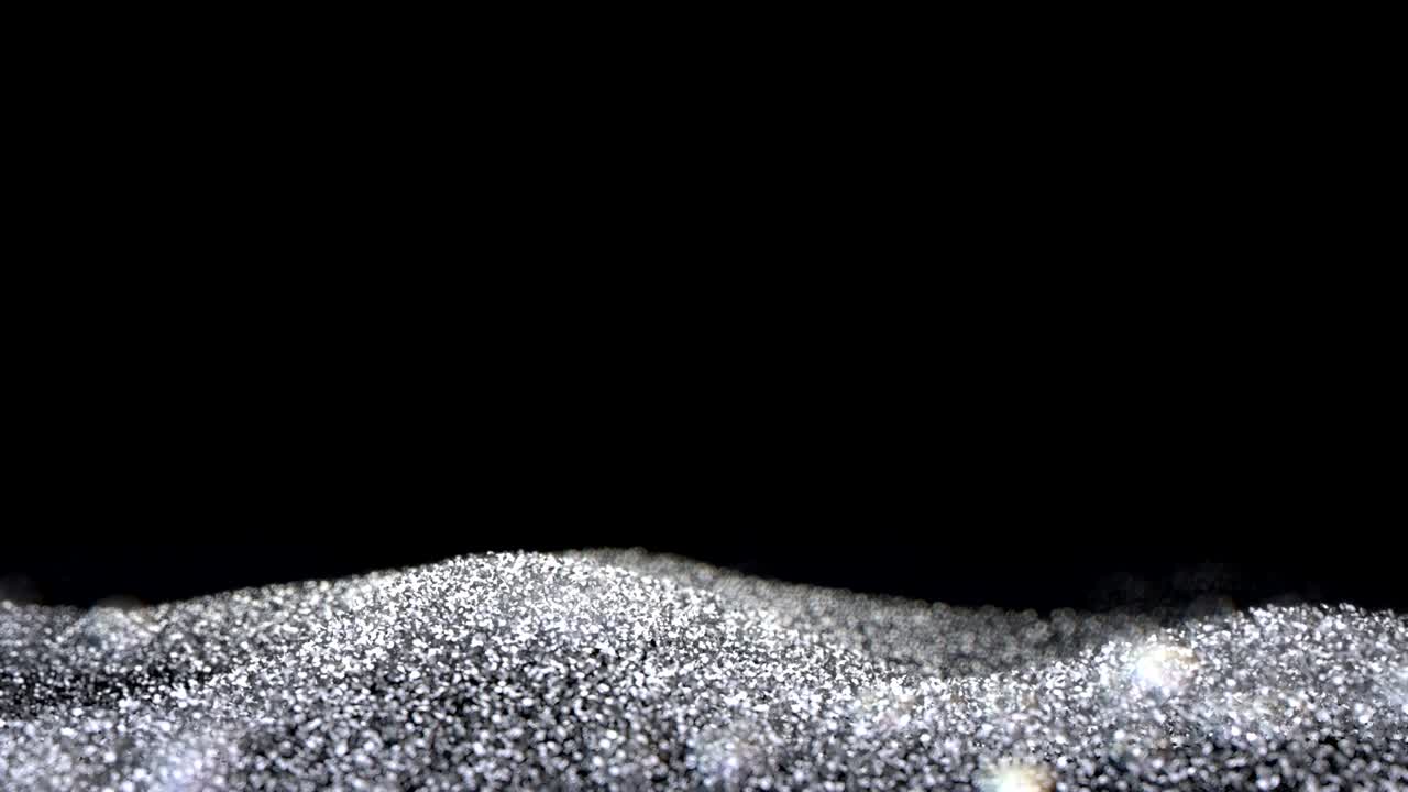 plata brillante ondulante móvil fluido ondulado brillante fondo abstracto sin costuras partículas de bucle vj telón de fondo alfa mate