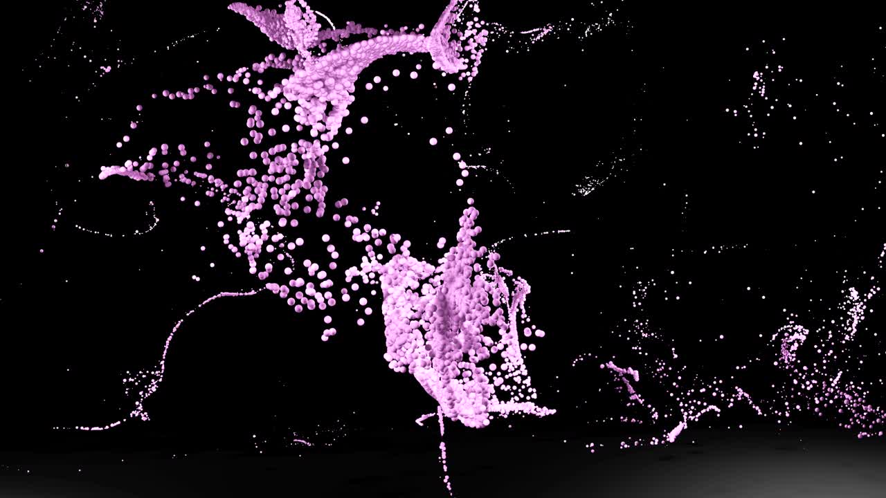 수백만 개의 작은 입자의 3d 일러스트레이션