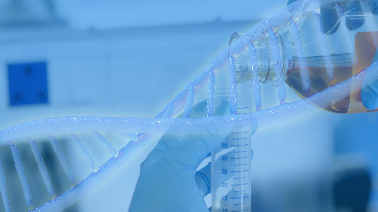 研究室で働く医療従事者に対するdna構造の回転