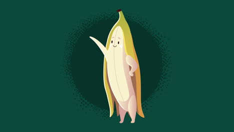 banana fruit character animation