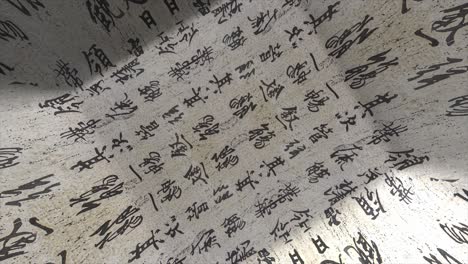 ancient chinese or japanese calligraphy on a scroll