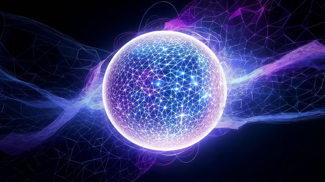 esfera de red abstracta