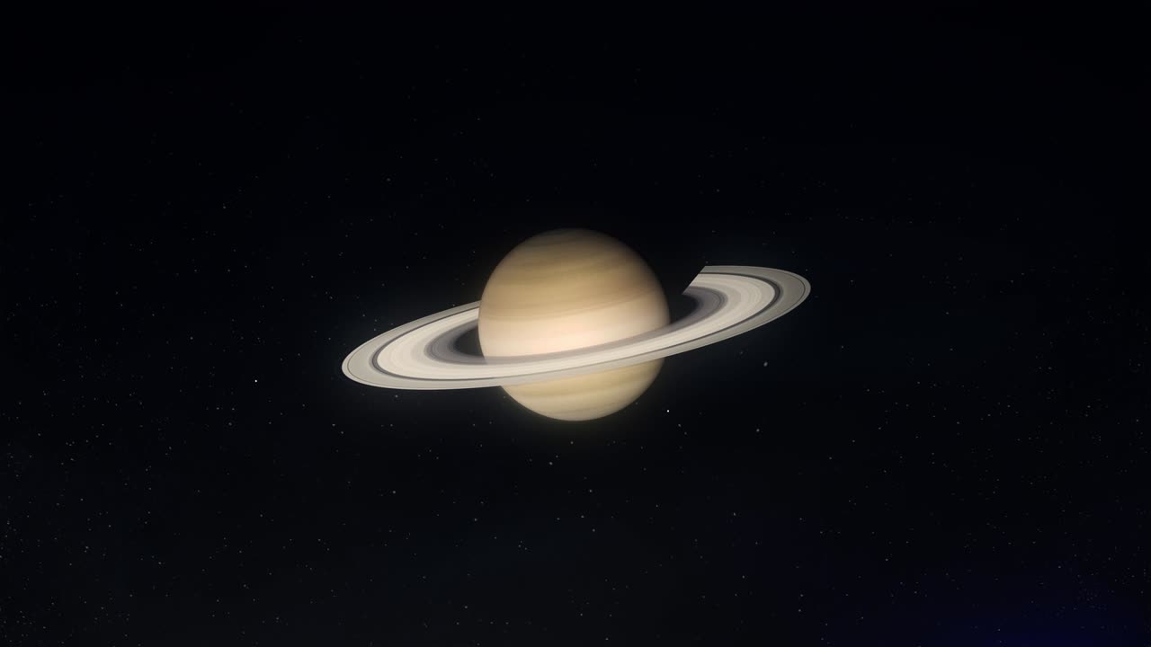 Saturn and two moons