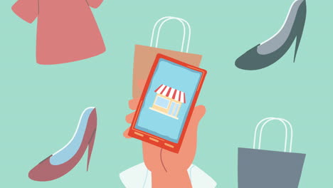 aplicación de compras de moda en línea