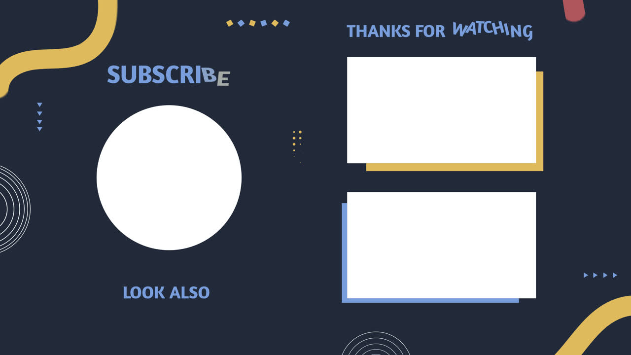 유튜브 엔드 스크린 템플릿