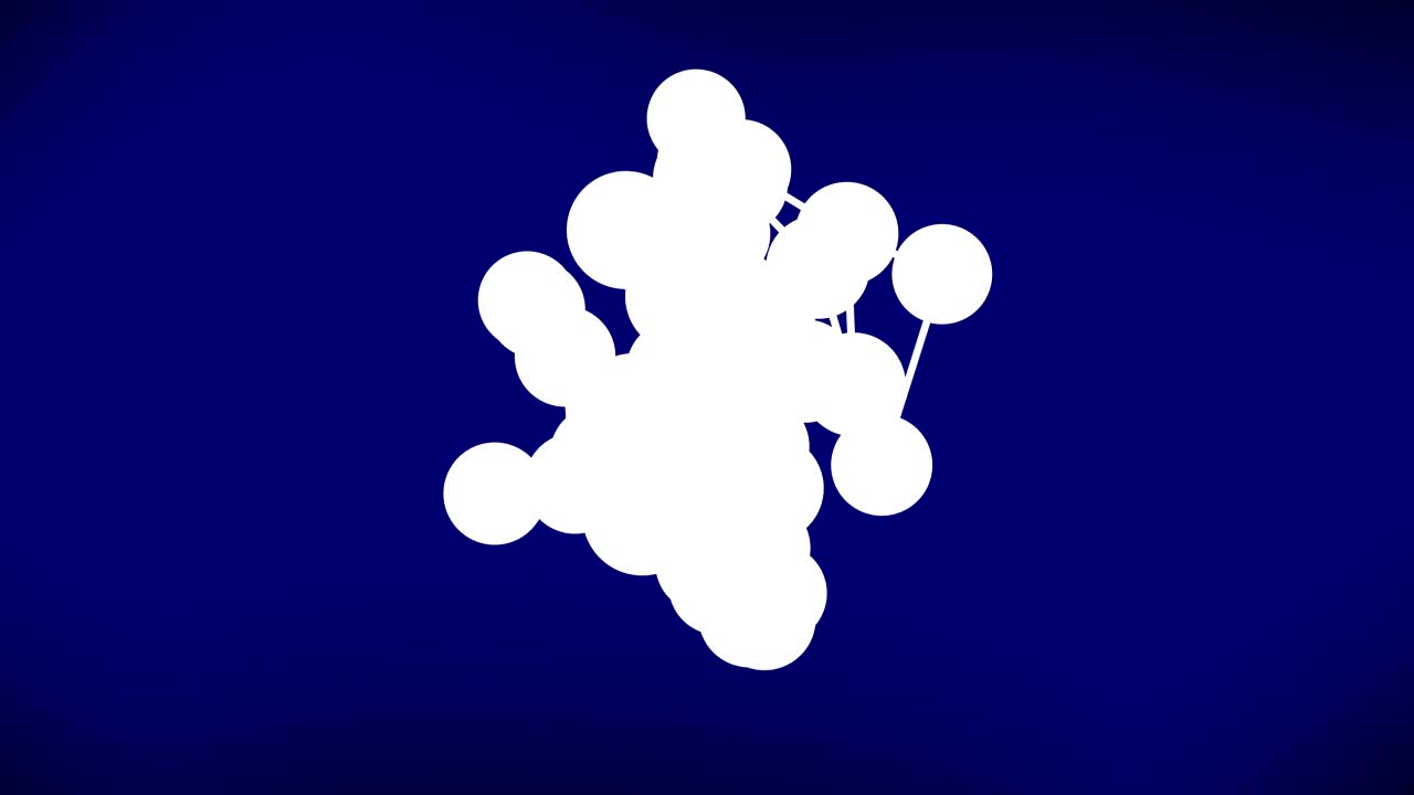 animación científica de la fisión nuclear o la división celular animación de un bucle sin costuras