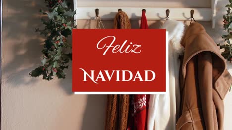 Feliz-Navidad-written-over-Christmas-decorations