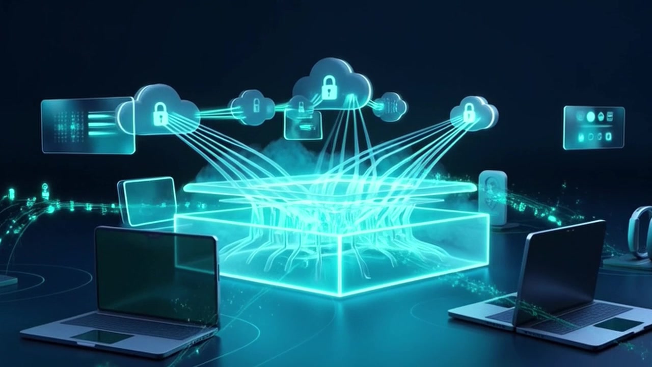 Digital Cloud Computing and Data Security Network Visualization