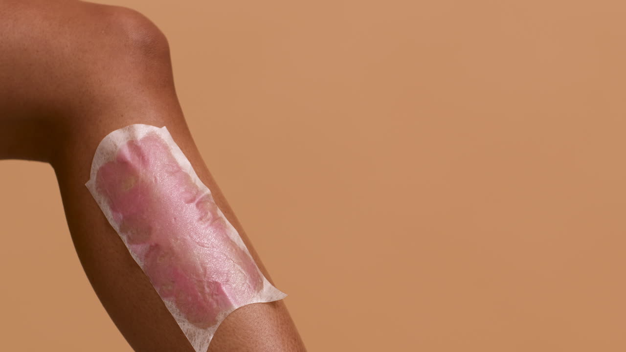 la depilación de una pierna