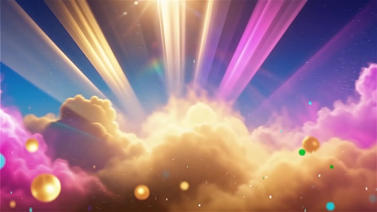 Christian Heavenly Light Worship Background