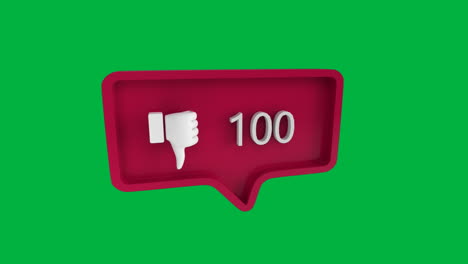 dislike icon with increasing count in social media