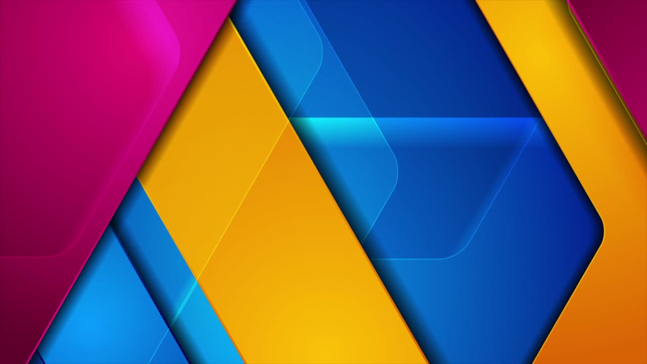 Colorful glossy abstract geometric modern motion background