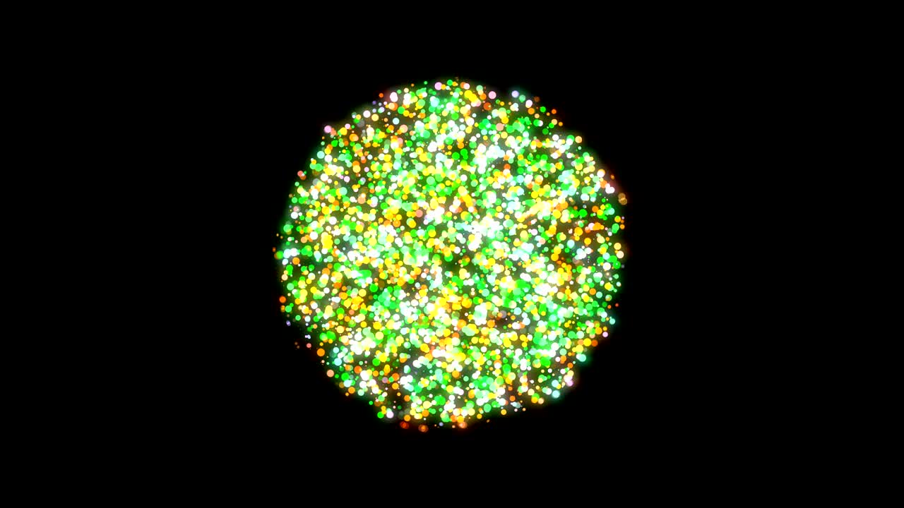 Colorful particles Sphere. Abstract digital background