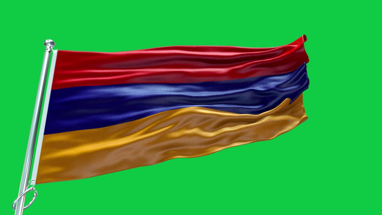 4k bandera muy detallada de armenia - bandera de armenia alto detalle - bandera nacional de armenia patrón de ondas elementos en bucle