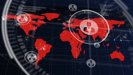 Covid-19-infection-spreading-over-world-map-against-data-processing-