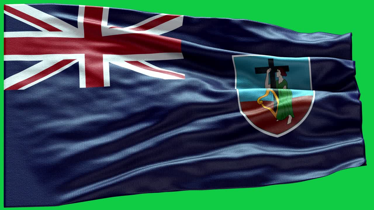 몬테세라트 발의 고도로 상세한 4k 발 - 몬테 세라트의 발 고도의 상세한 - 국가 발 몽테세라트의 파동 패턴 루프 가능한 요소