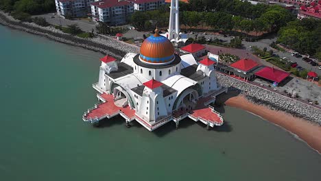 4k footage of malacca floating mosque