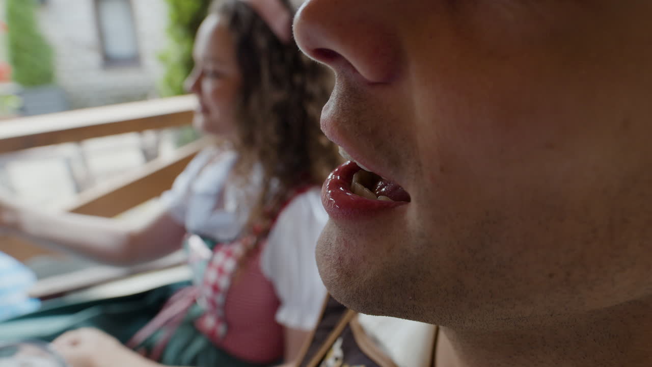 Man drinking beer from a glass