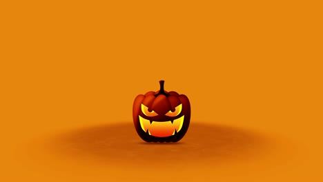 halloween pumpkin head jack lantern, loop