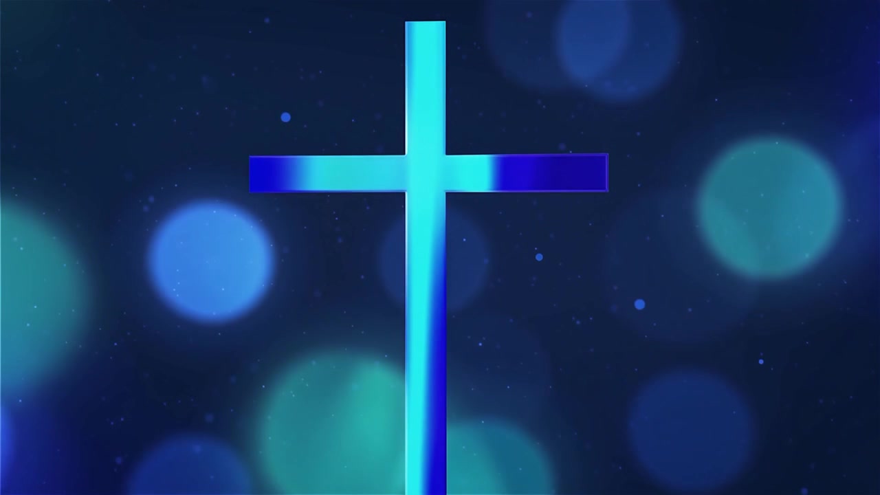 Cruz Cristiana con Luz Celestial, Fondo para Adoración.
