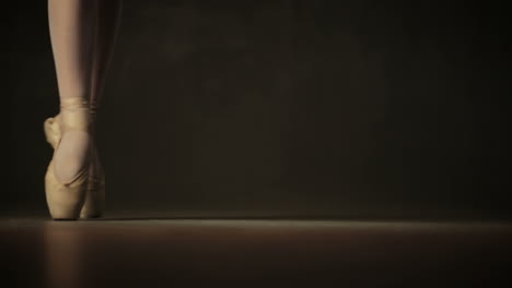 young incredibly beautiful girl ballerina posing and dancing in a black studio