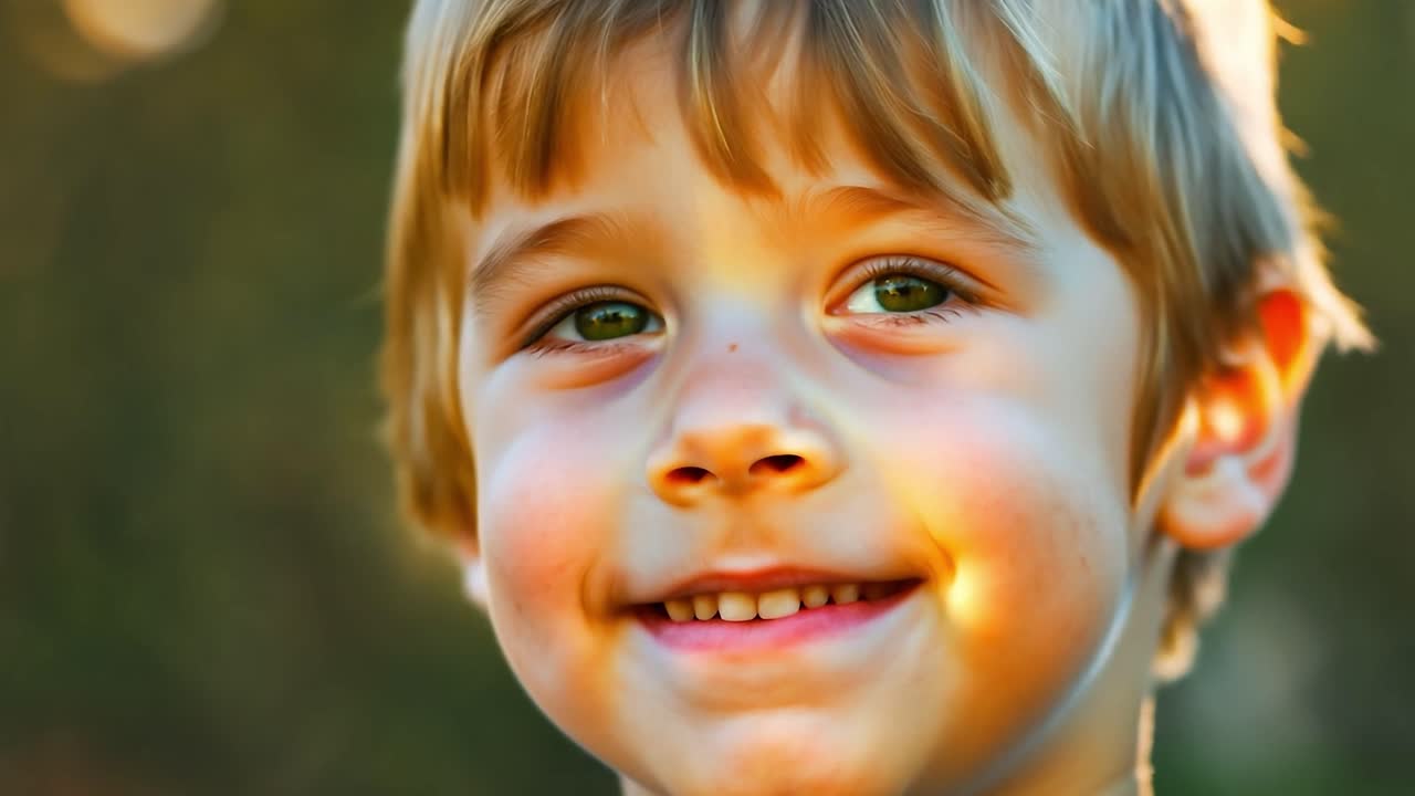 retrato de un niño feliz