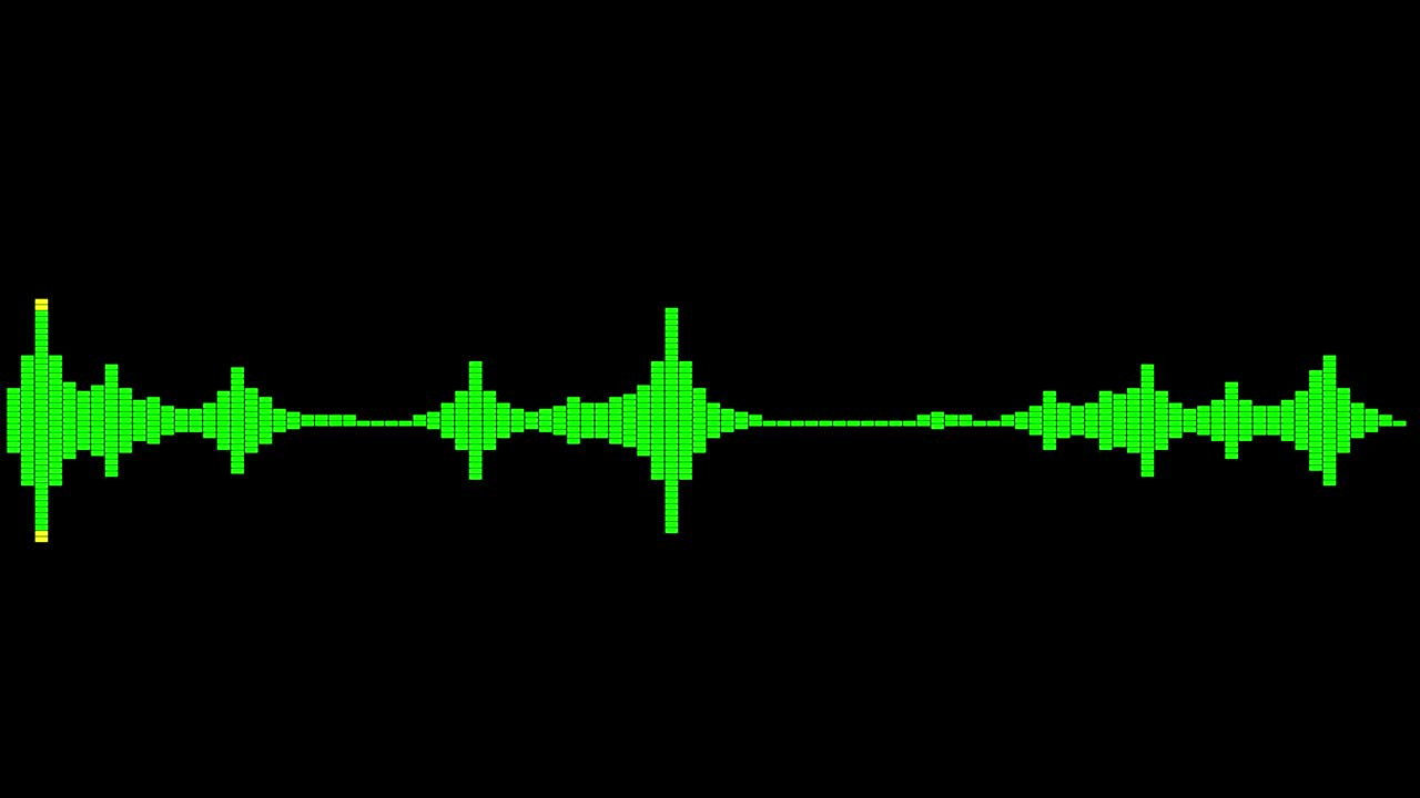 ondas de sonido abstractas. animación en bucle renderizada en 3d.