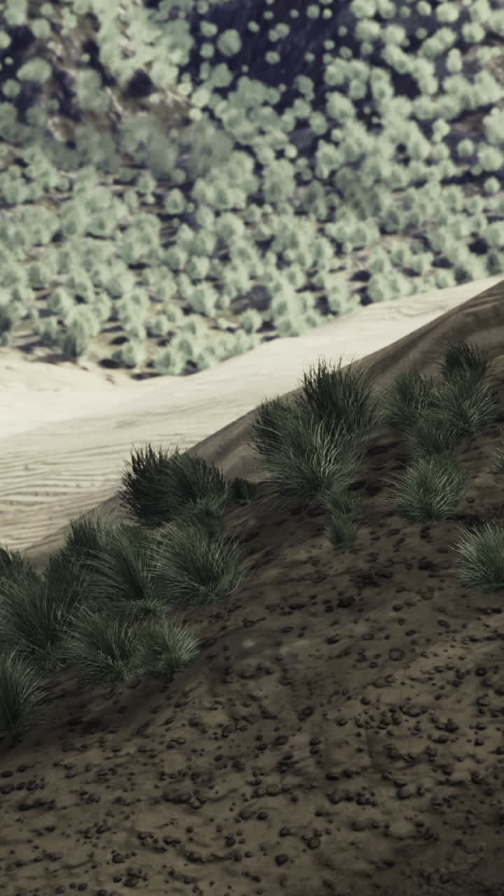 Rugged hills and valleys rise