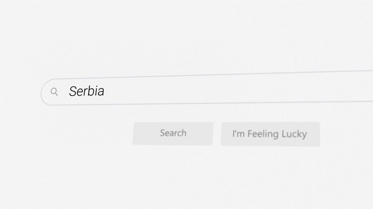 Ricerca di Serbia su browser Internet