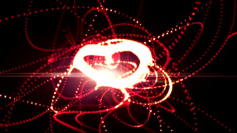 abstract motion red colors background, shining lights, sparks particles, seamless loop