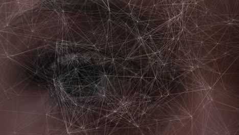 animation of network of connections over eye