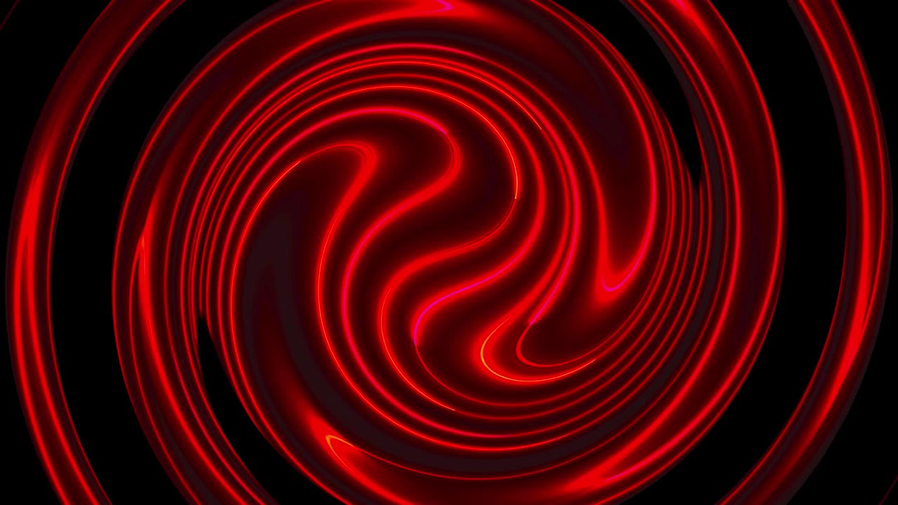 컴퓨터에서 생성 된 추상적인 회전 배경, 3d 렌더링, 네온 컬러 라인의 원형 합병